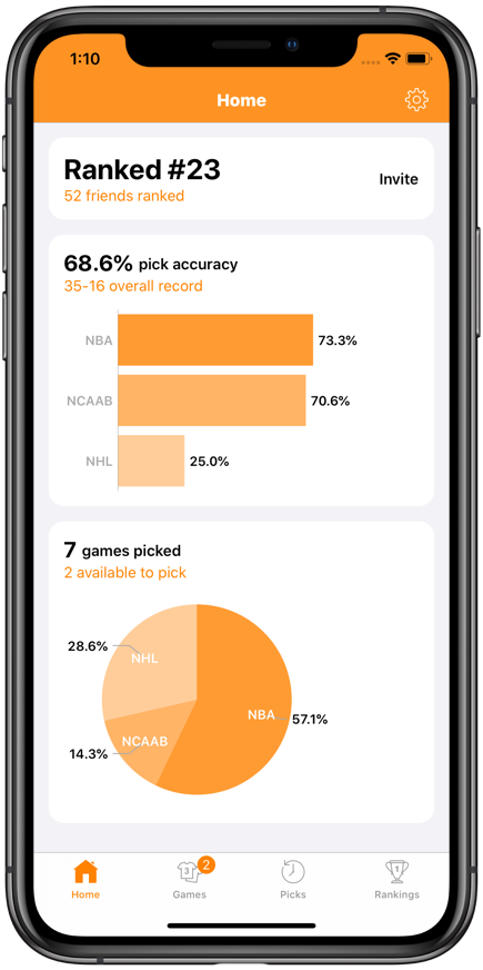 PocketPicks Home Screen